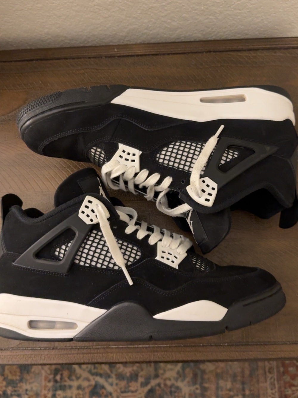 Jordan Black and White High-Top Sneakers